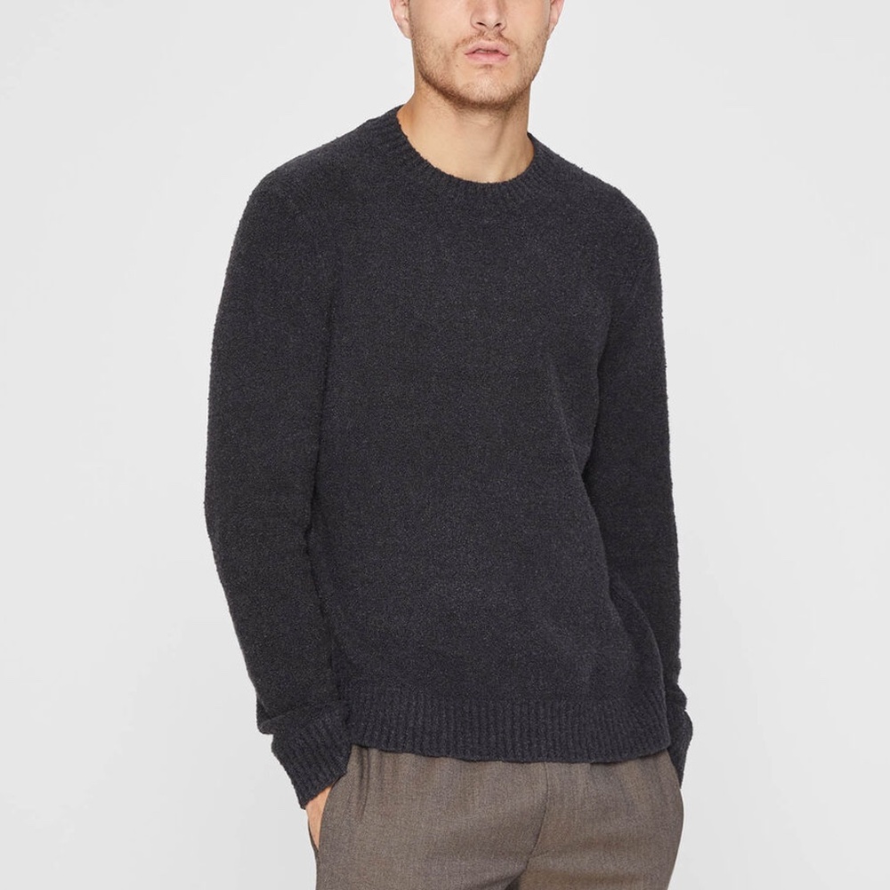 Bouclé Crewneck - New With Tags - NEVER WORN - Charcoal